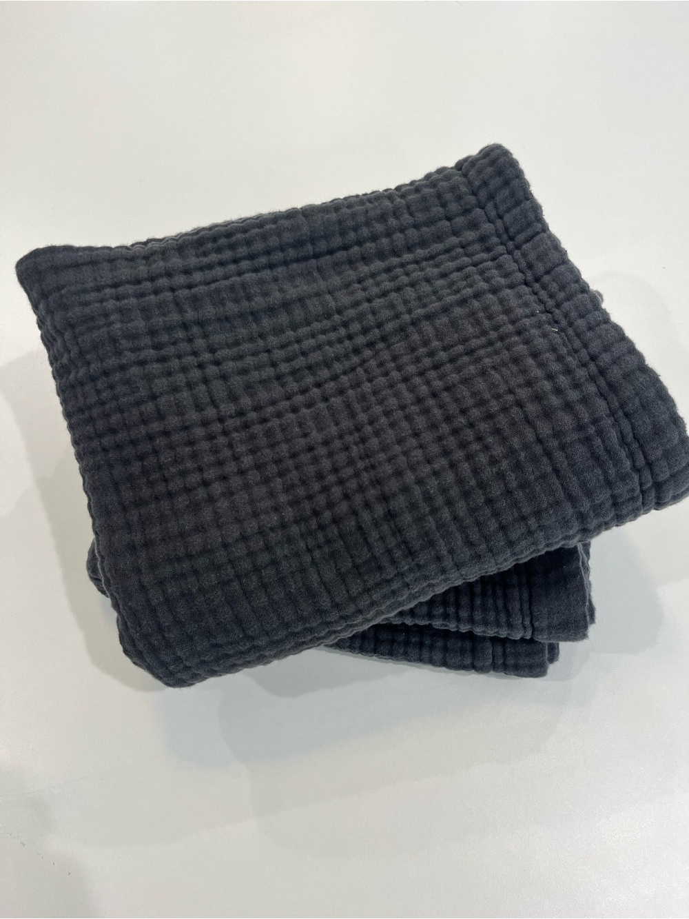 AVOCADO Organic Cotton Dark Gray Charcoal Gauze Shams-2 shams